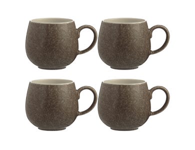 Reactive Set Of 4 Charcoal Mugs