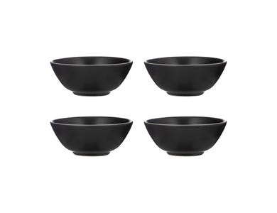 Classic Collection Set of 4 17cm Black Bowls