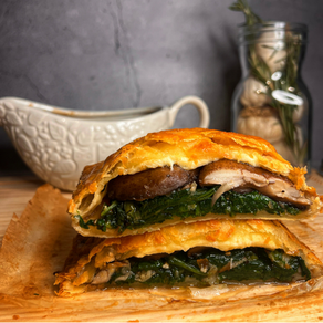 Vegetarian Mushroom Wellington with Veggie Gravy 