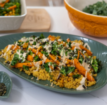 Roasted Carrots & Chickpeas